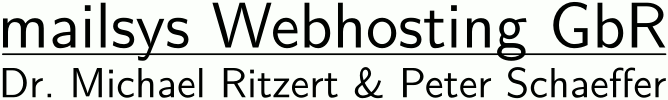 mailsys Webhosting GbR